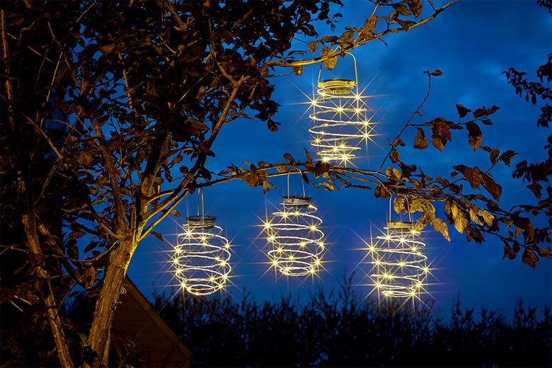 beehive hanging solar lights