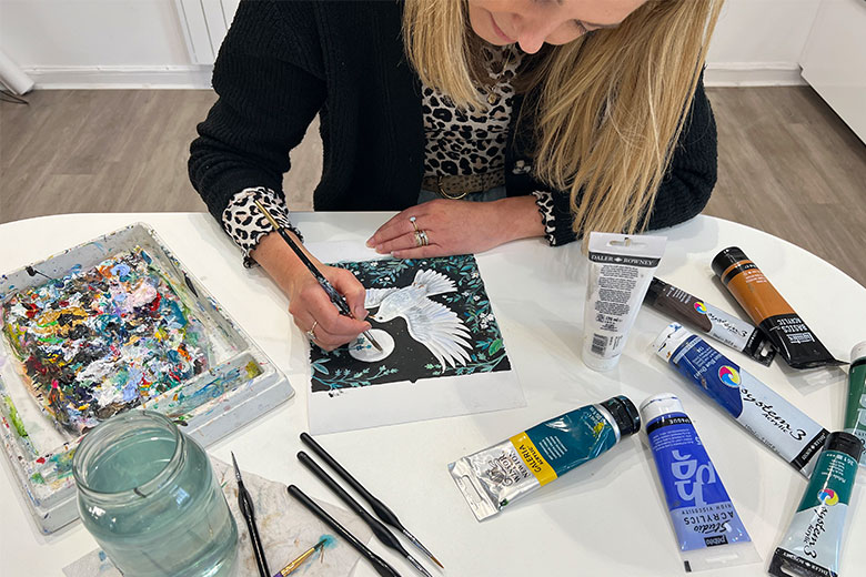 Caroline Armstrong RSPB Christmas card designer