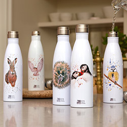 stainless steel flask bottles with exclusive bird colourful prints