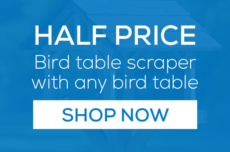 Half price bird table scraper with any bird table. Shop now