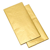 Gold recyclable tissue paper x5 sheets product photo