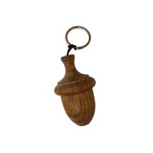 Acorn wooden key ring, oak product photo