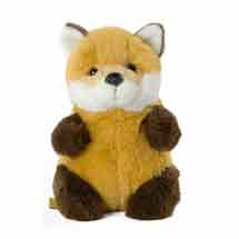 Baby fox cub plush soft toy in box 18cm product photo