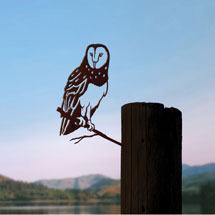 Barn owl metal bird product photo
