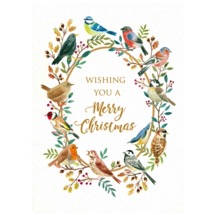 Christmas garland RSPB charity Christmas cards - 10 pack product photo