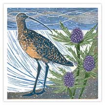 Curlew and thistle Christmas cards - pack of 10 product photo
