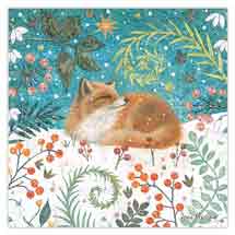 Festive fox Christmas cards - pack of 10 product photo
