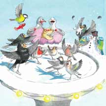 Get your skates on RSPB charity Christmas cards - 10 pack product photo