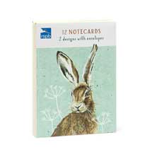 RSPB In the wild hare notecards pack product photo