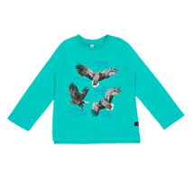 Joules green eagle t-shirt for kids product photo