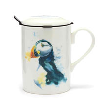 RSPB Life on the edge puffin tea infuser mug product photo