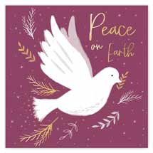 Peace on earth dove Christmas cards - pack of 10 product photo
