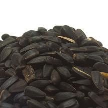 Black sunflower seeds bird food product photo