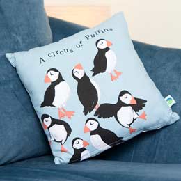 RSPB Circus of Puffins cushion product photo