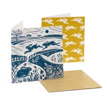 RSPB Nature's print square hare notecards (10 pack) product photo