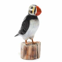 Wooden puffin ornament product photo