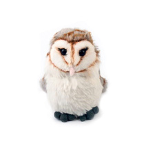 Barn owl cuddly toy, eco product photo