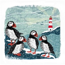 Snowy clifftops RSPB charity Christmas cards - 10 pack product photo