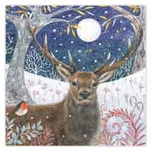 Stag and robin Christmas cards - pack of 10 product photo