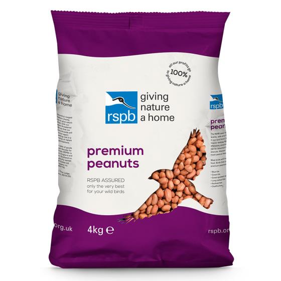 Premium Peanuts for Birds 4Kg Sack RSPB Shop