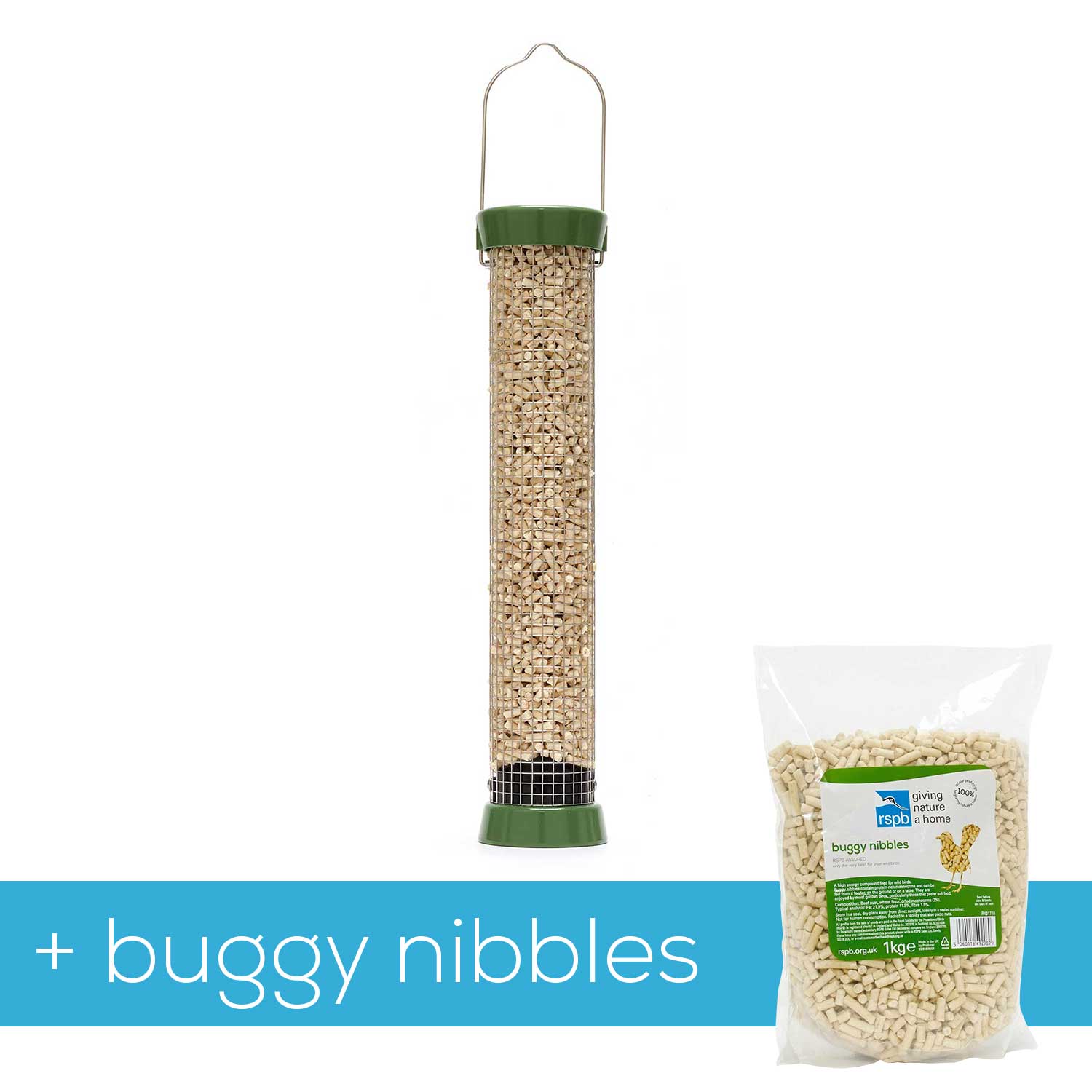 RSPB Ultimate easy-clean® nut & nibble bird feeders with bird food (new design) product photo
