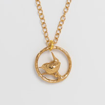 Wren necklace 18ct gold vermeil by Blackbird Jewellery product photo