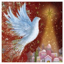 Bethlehem dove RSPB charity Christmas cards - 10 pack product photo