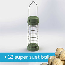 RSPB Classic easy-clean suet feeder with 12 super suet balls product photo