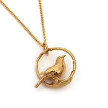 Blackbird necklace 18ct gold plated by Blackbird Jewellery product photo