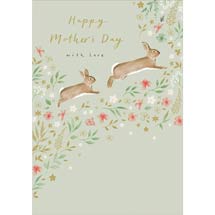 Rabbit Mother's Day card product photo