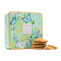 English garden honey and oat biscuit tin product photo