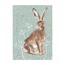 RSPB In the wild hare greetings card product photo