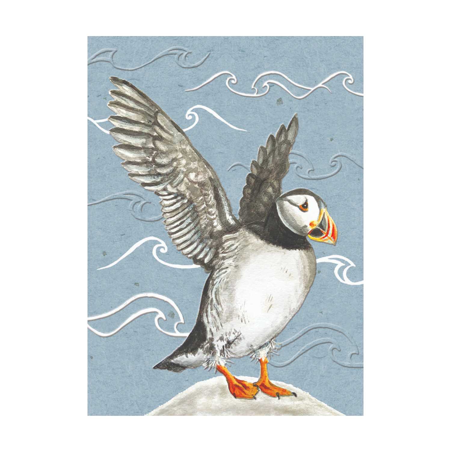 RSPB In the wild puffin greetings card product photo