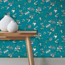 Lorna Syson wallpaper, teal product photo
