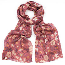 Pink ditsy RSPB organic cotton scarf product photo