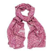 Pink forest RSPB organic cotton scarf product photo