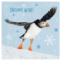 Puffin flight RSPB charity Christmas cards - 10 pack product photo