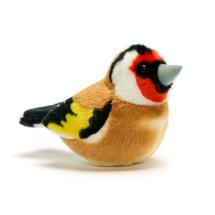 RSPB singing goldfinch soft toy product photo