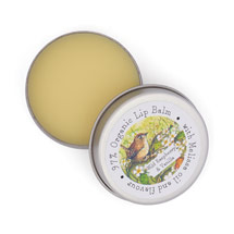 Wild raspberry and vanilla organic lip balm by Heaven Scent product photo