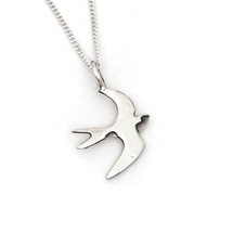 Sterling silver Swallow necklace by Blackbird Jewellery product photo