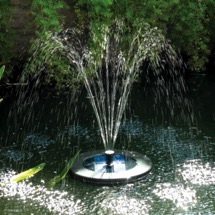 Solar-powered floating pond fountain product photo