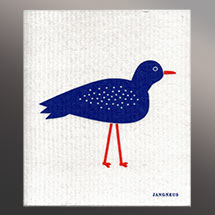 Swedish dishcloth, blue bird design product photo