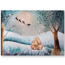 The night before Christmas RSPB charity Christmas cards - 10 pack product photo