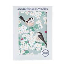 Long-tailed Tits & blossom mini notecards product photo