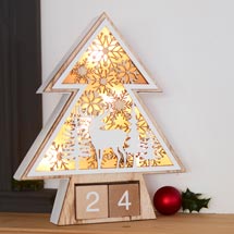 Wooden tree countdown light product photo