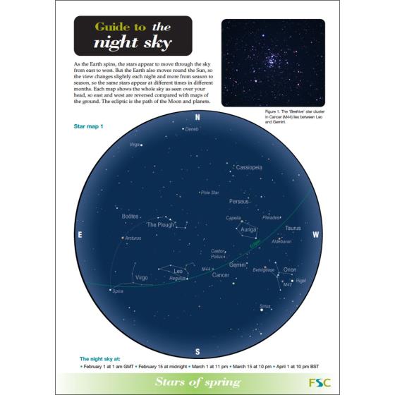 Guide to the night sky fold-out chart product photo Default L