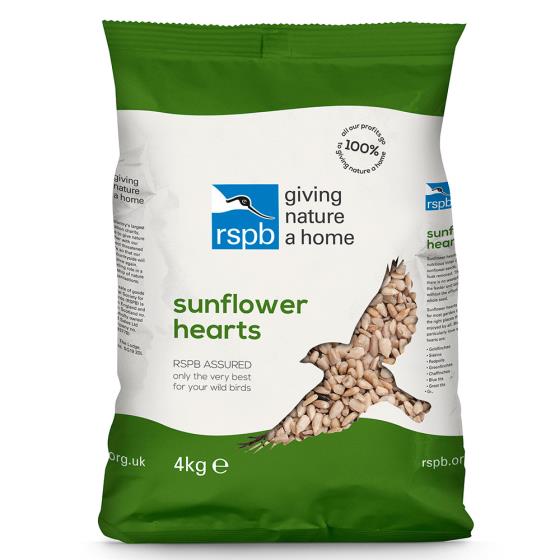 Premium Sunflower Hearts Bird Seed 4Kg Sack RSPB Shop