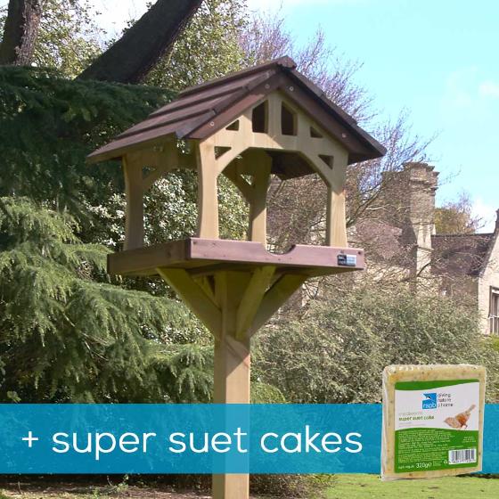 Country barn bird table & super suet cakes offer product photo Default L