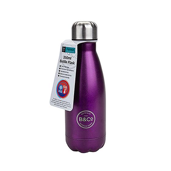 B&Co 350ml reusable bottle, metallic purple product photo Default L