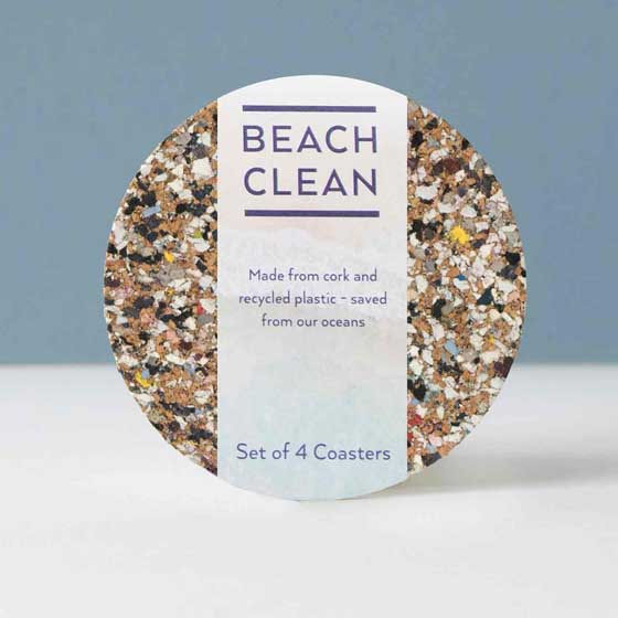 Round recycled coasters by Beach Clean product photo Side View -  - additional image 3 L